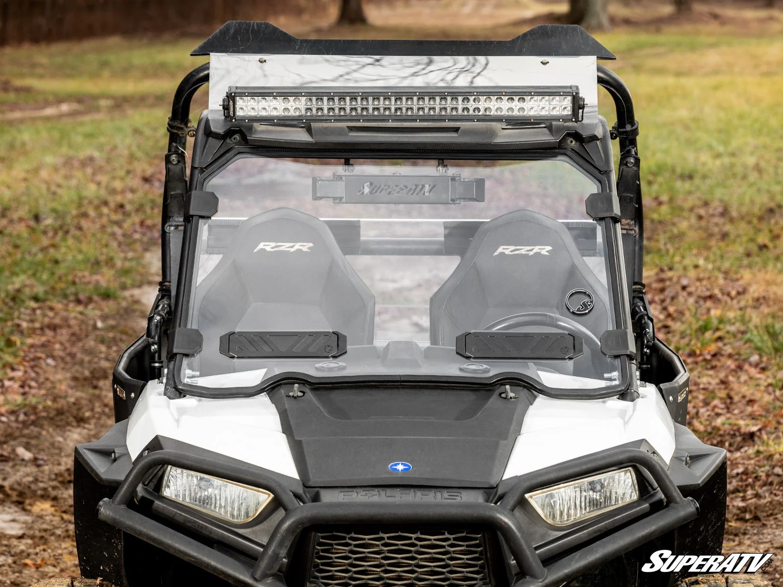 Polaris RZR XP Turbo Scratch Resistant Vented Windshield - Image 2