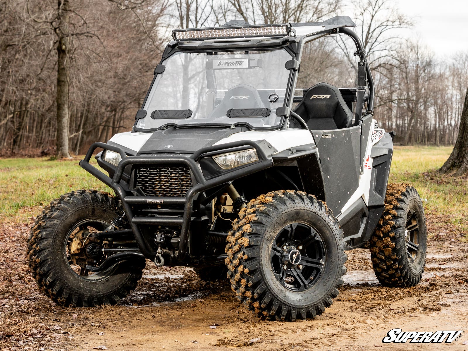 Polaris RZR XP Turbo Scratch Resistant Vented Windshield - Image 3