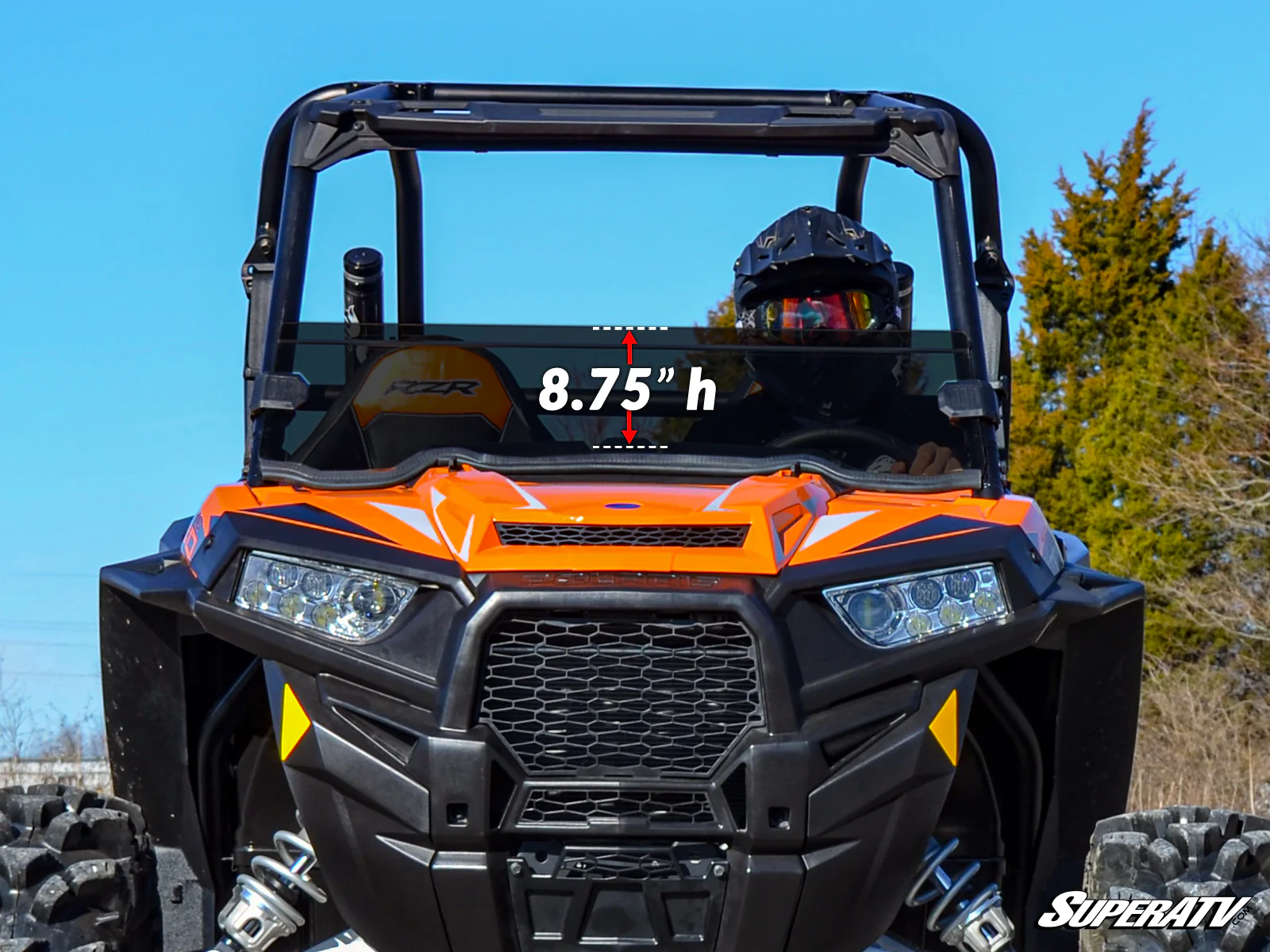 Polaris RZR XP Turbo Half Windshield - Image 3