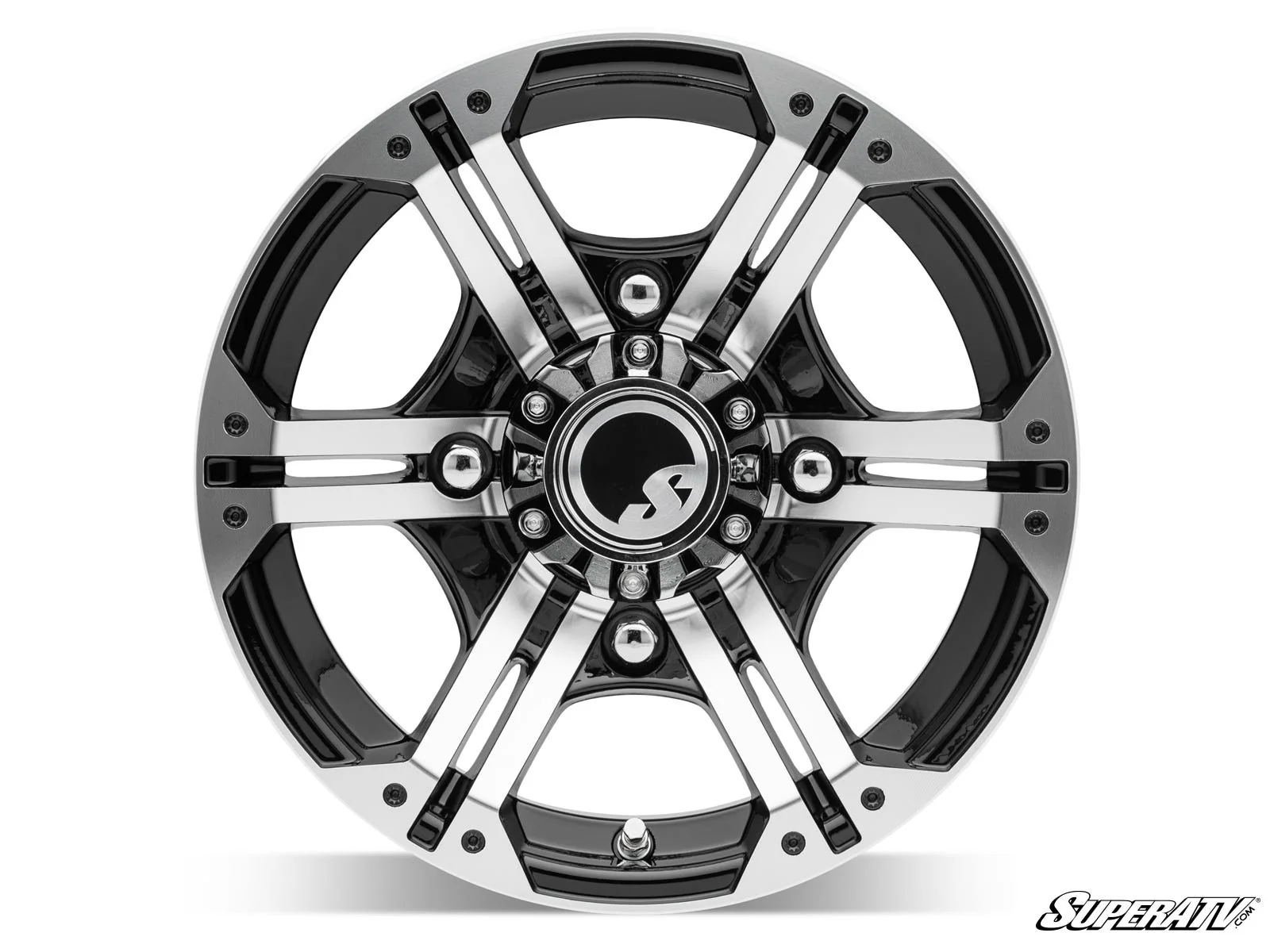 Standard XT Warrior Tires 32x10x14 on 14x7 Bandit H-Series Machined Finish Wheels 4/156 Pattern - Image 3