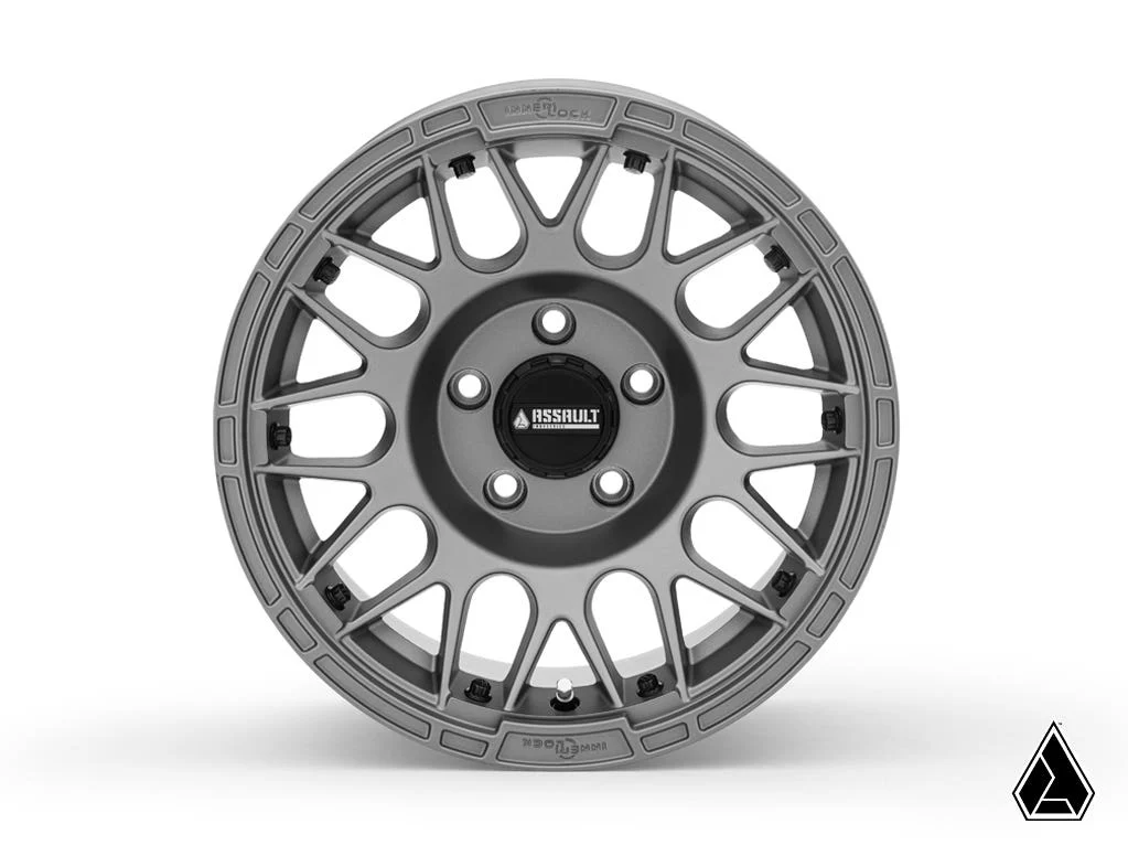 Sticky XT Warrior Tires 30x10x15 on 15x10 Assault Industries Hellfire Matte Titanium Wheels 4/136 Pattern - Image 2