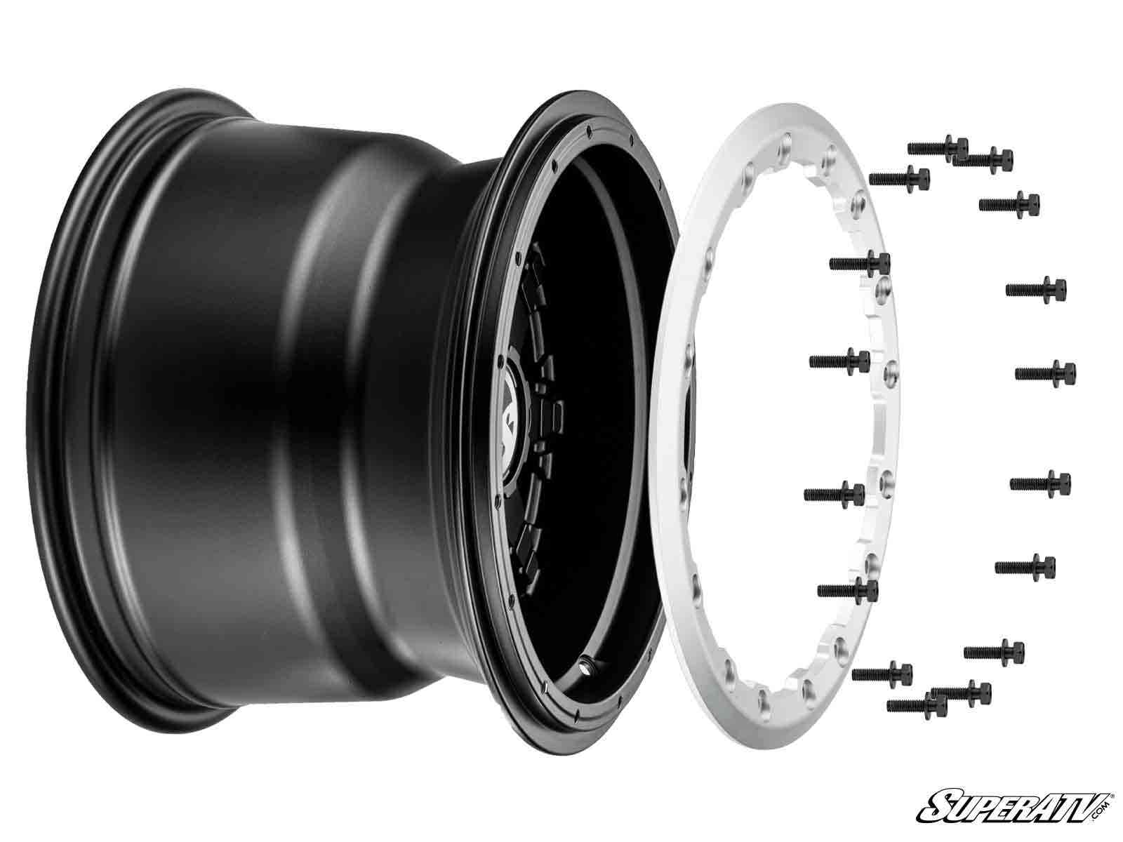 Sticky XT Warrior Tires 34x10x14 on 14x10 Healy Lock Series Beadlock Wheels 4/156 Pattern - Image 2