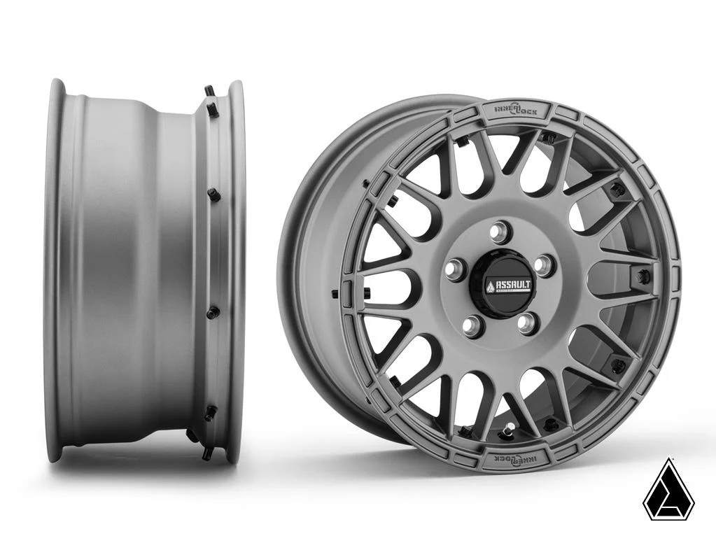 Sticky XT Warrior Tires 35x10x15 on 15x7 Assault Industries Hellfire Matte Titanium Wheels - Image 2