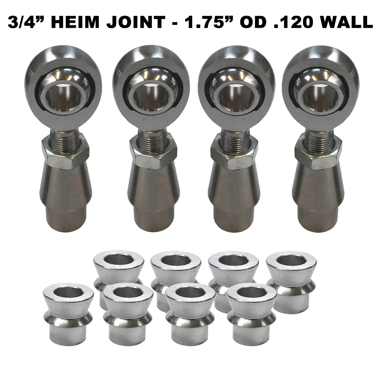 Sway Bar Link Fab Kit - 3/4" Chromoly Heim Joints + Bungs for 1.75" OD Tubing - Image 3