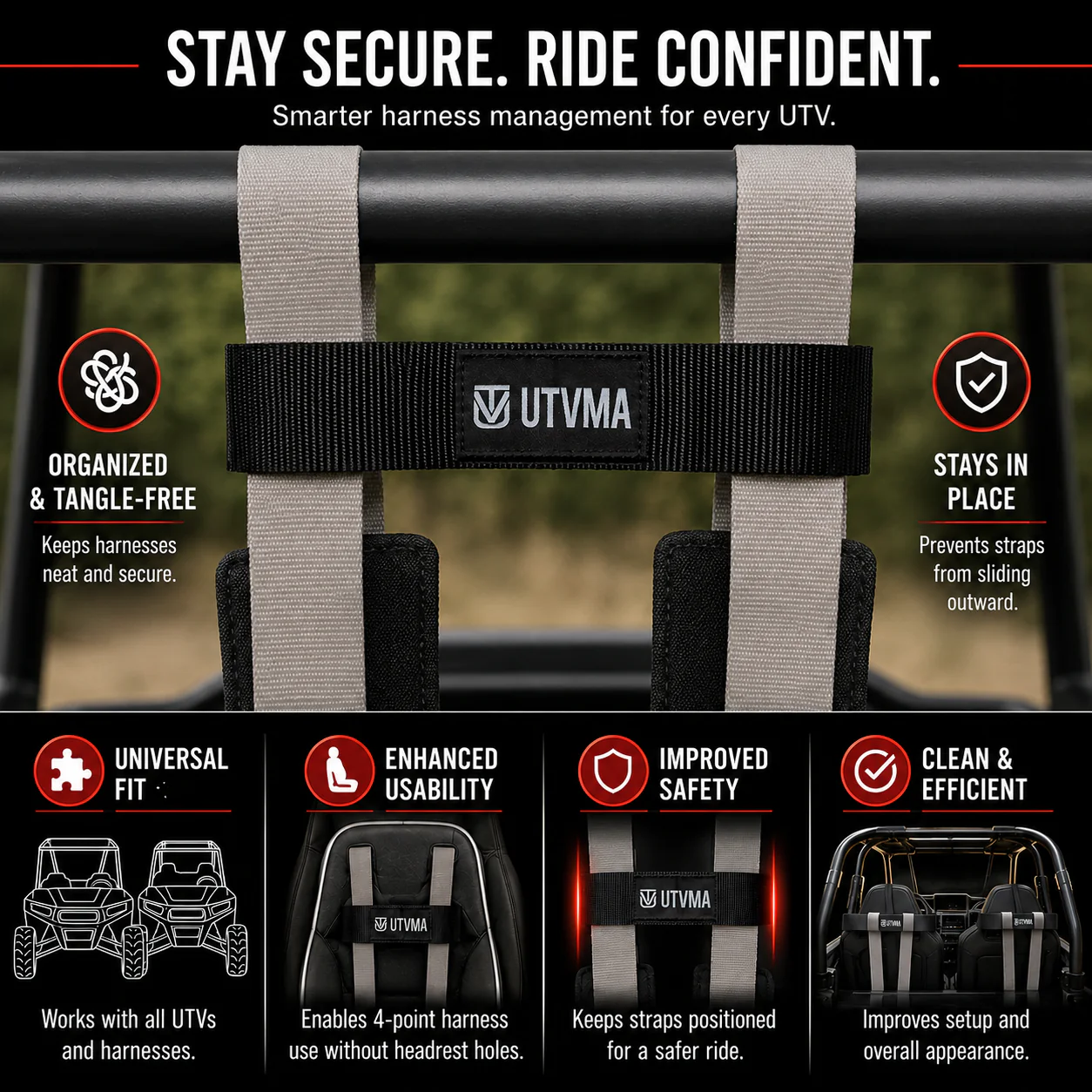 Two Harness Pack Auto Buckle with Harness Collars - Image 5