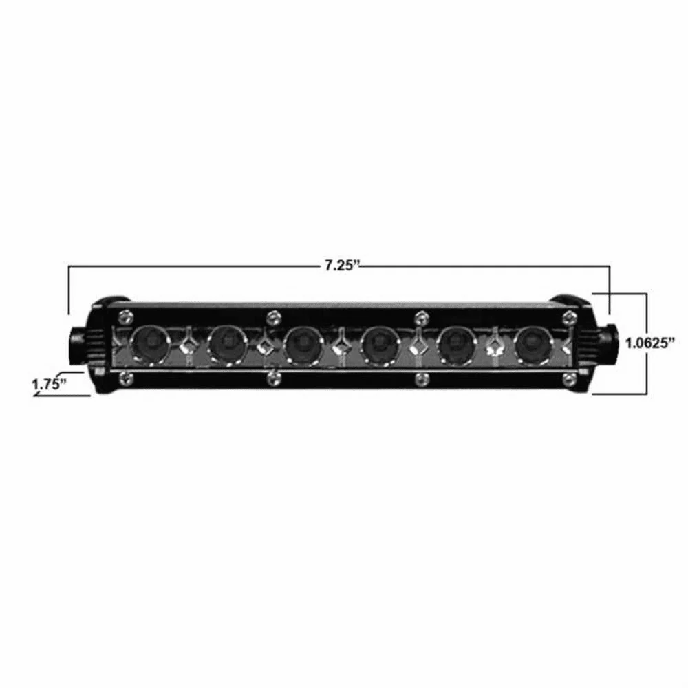 Ultra Slim Single Row Light Bar 7.25" - Compact Size + Durable Build (2024) - Image 6