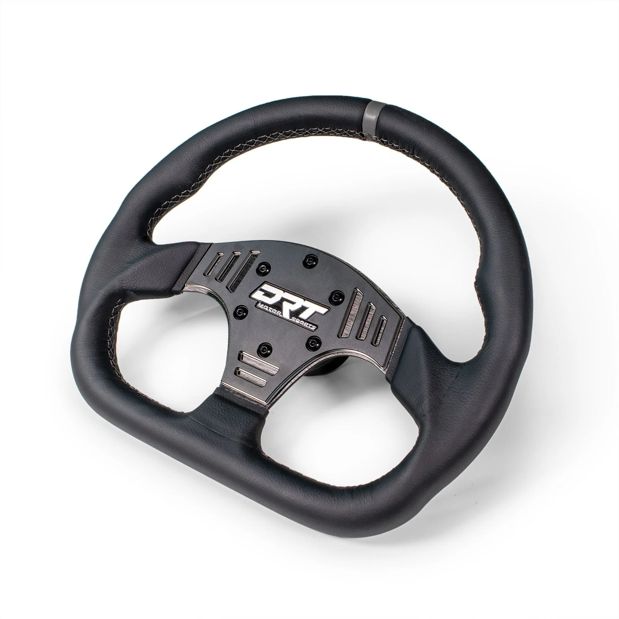 DRT Motorsports UTV D-Shape Leather Steering Wheel - Image 2