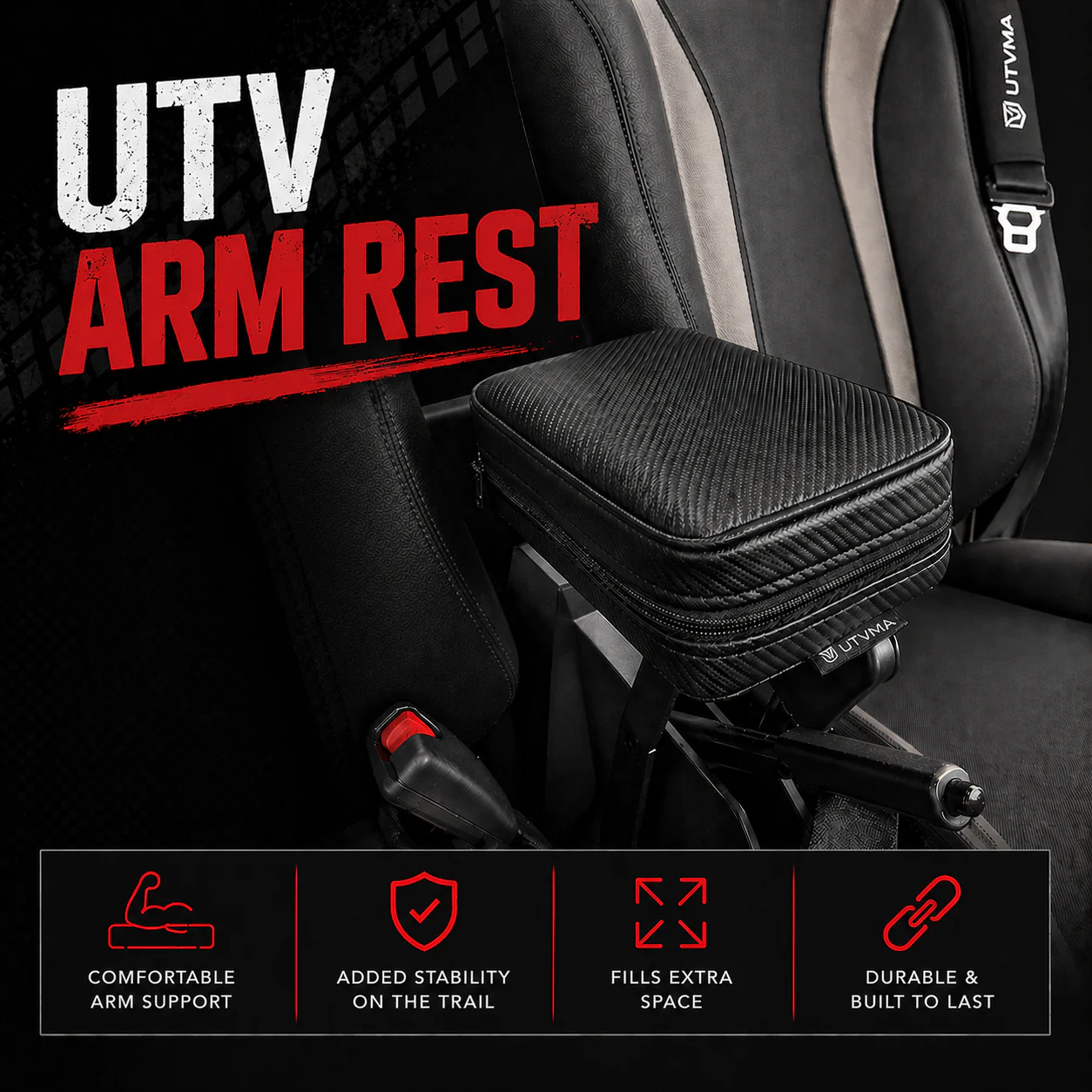UTVMA RZR 1000 Armrest with Bracket (2024+) - Image 5