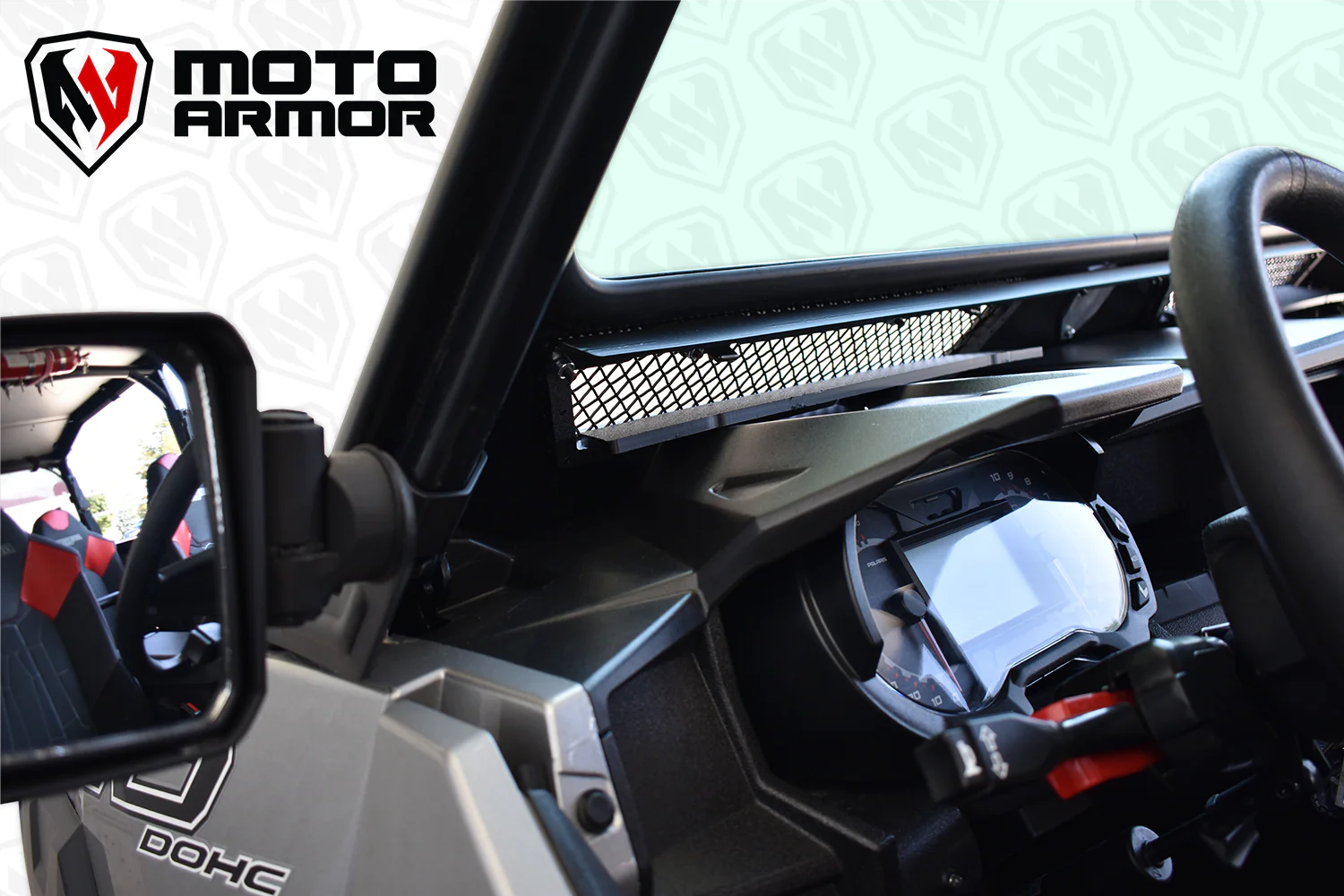 Vented Full Glass Windshield for Polaris General - Wide View + Vents (2016-2025) - Image 7