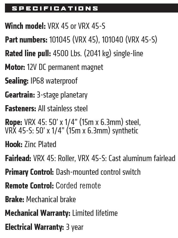 Warn VRX 4500 LBS Winch - Waterproof + Synthetic Rope (2023) - Image 4