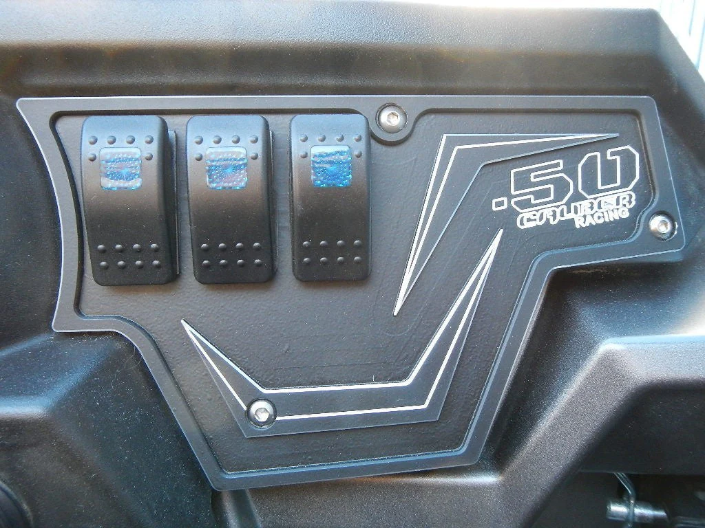 Polaris RZR XP1000 6-Switch CNC Billet Dash Panel - Panel Only, Black Powdercoat (2 & 4 Door) - Image 7