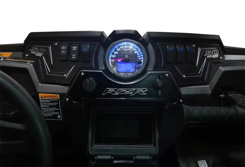 3-Piece Billet Aluminum Dash Panel w/ 6 Switches for RZR XP 1000 - Image 4