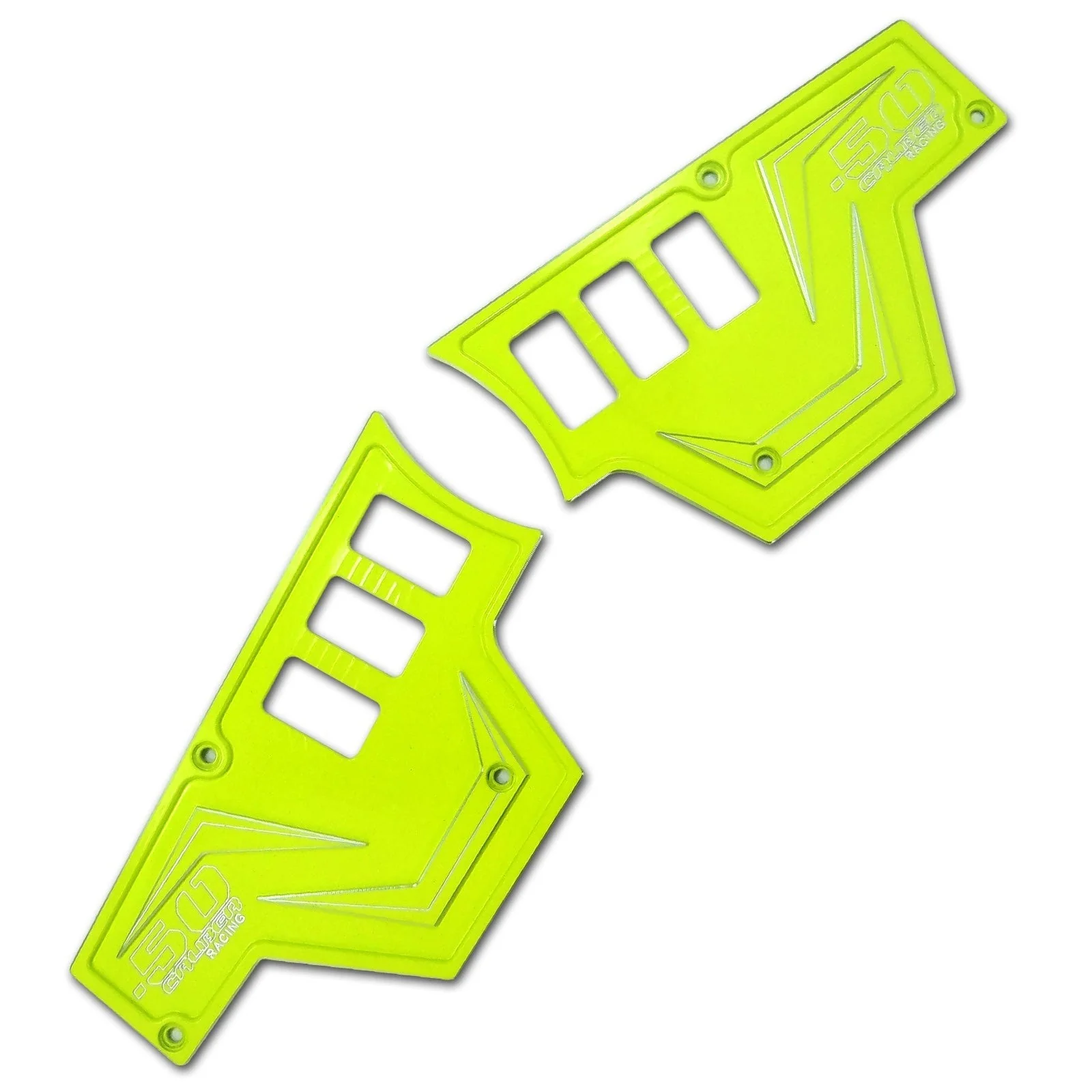 3-Piece Billet Aluminum Dash Panel Kit for RZR XP 1000 (Lime Squeeze) - Image 7