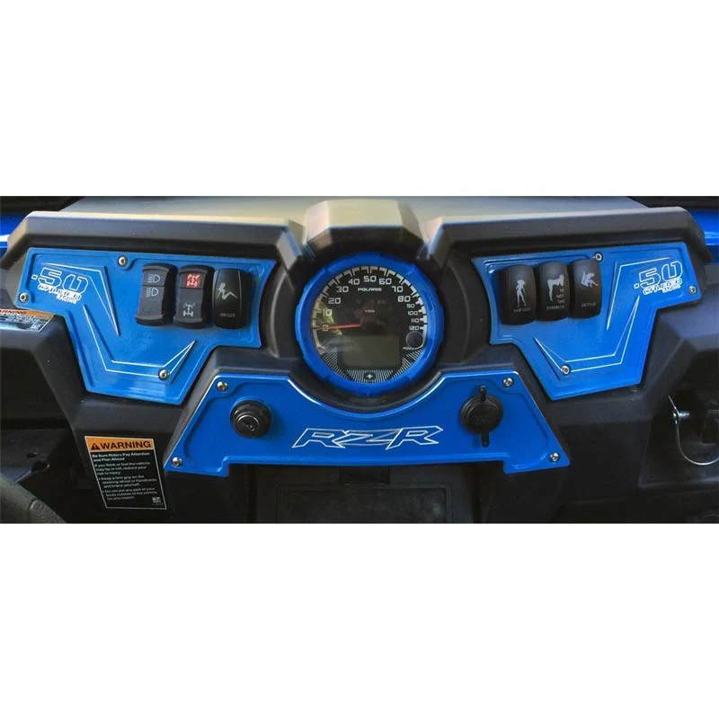 6 Switch Billet Aluminum Dash Panel for RZR XP 1000 (Blue) - Image 4