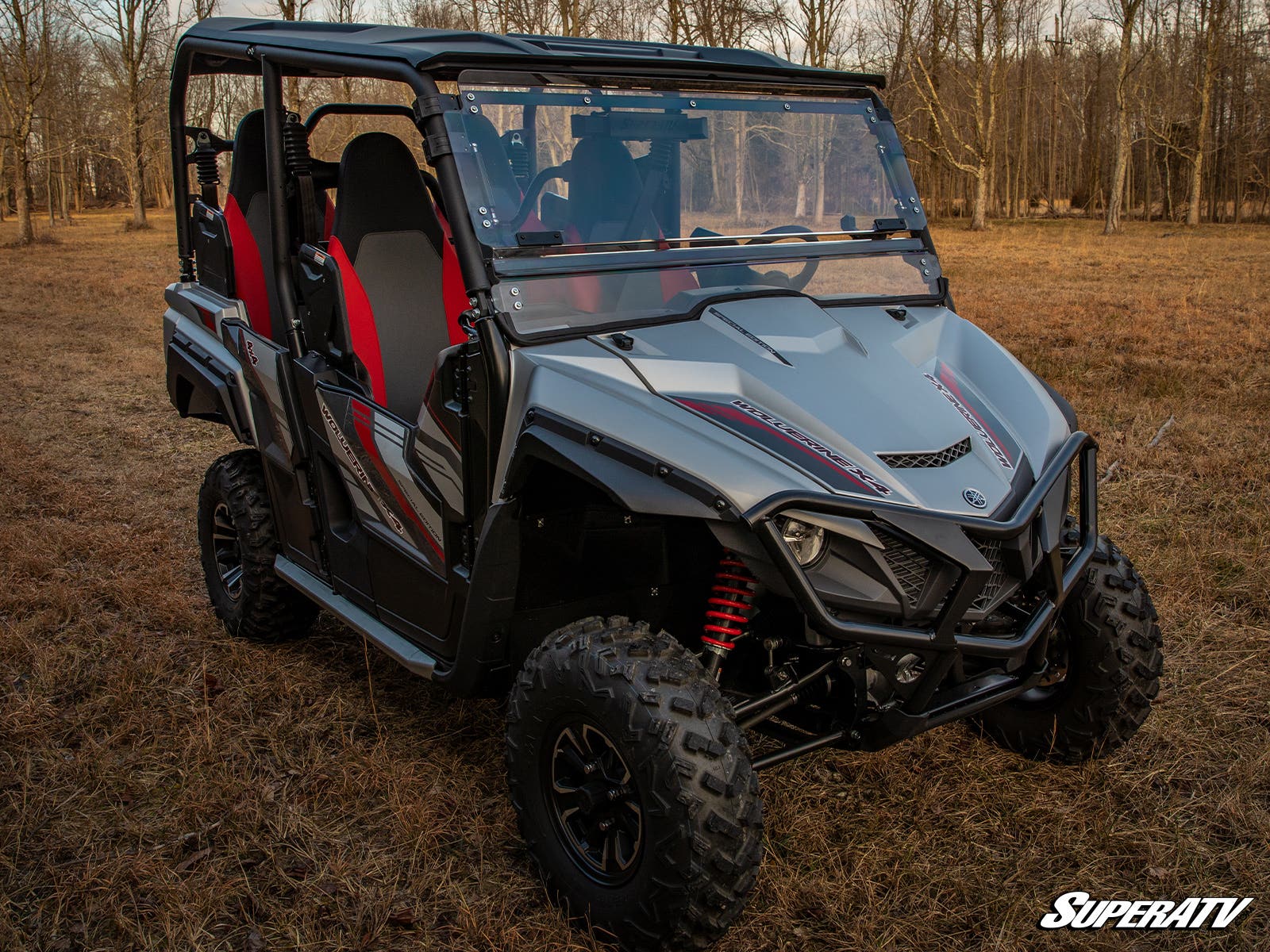 SuperATV Yamaha Wolverine X2 850 Scratch-Resistant Flip Windshield - Image 2