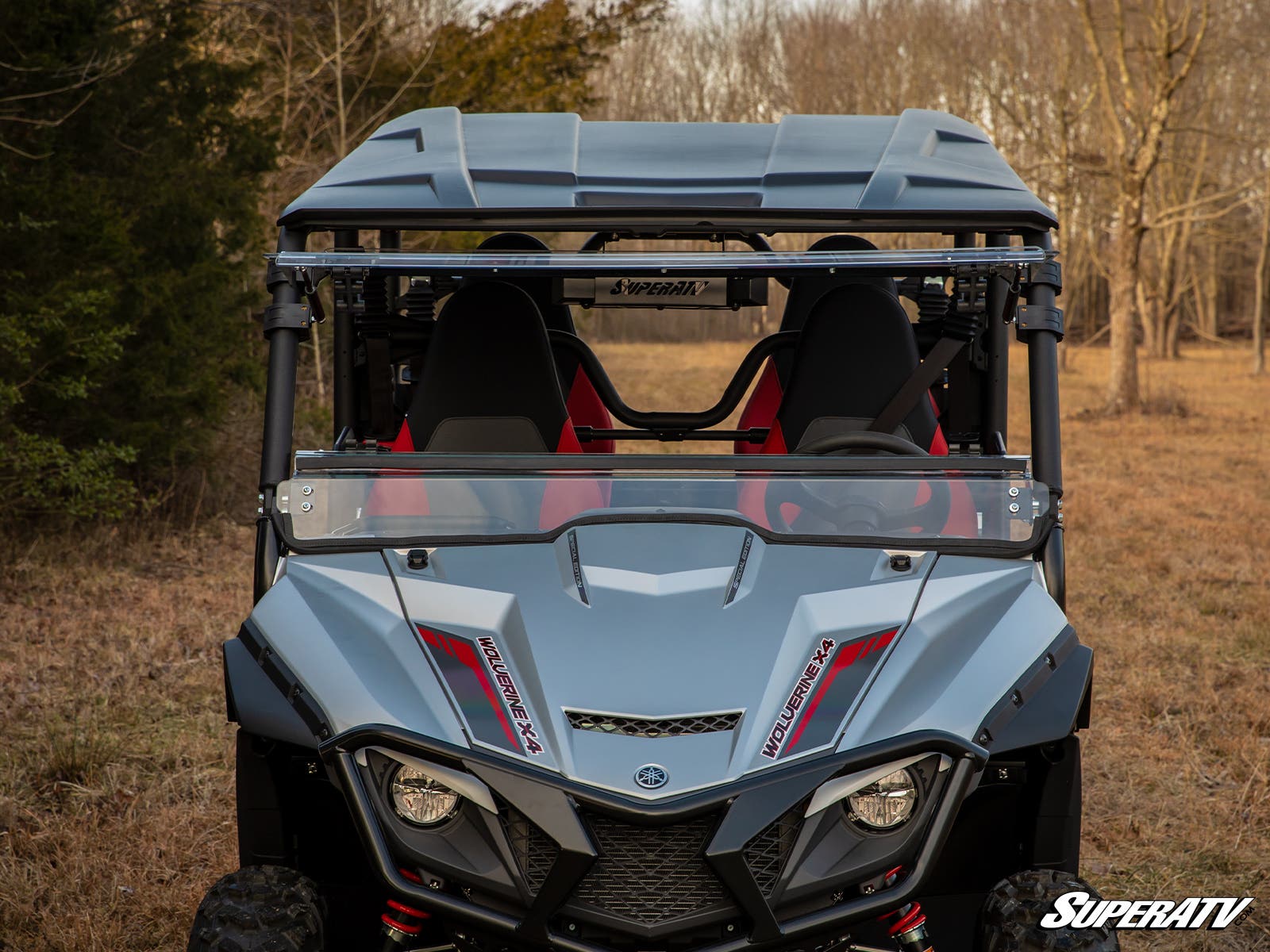 SuperATV Yamaha Wolverine X2 850 Scratch-Resistant Flip Windshield - Image 4