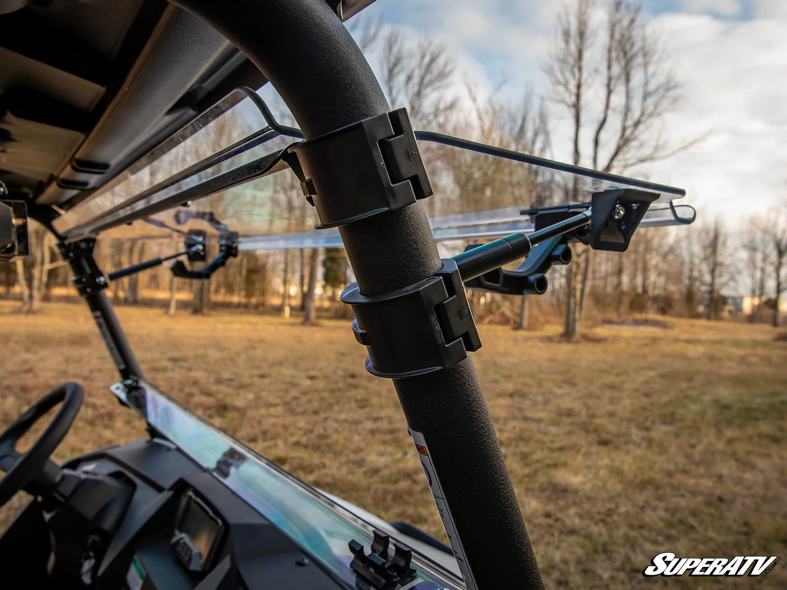 SuperATV Yamaha Wolverine X2 850 Scratch-Resistant Flip Windshield - Image 5